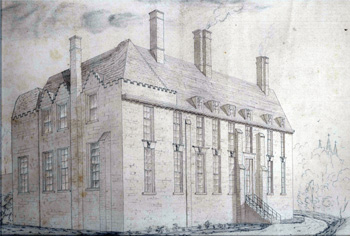 Odell Castle in 1863 [CDE81/1]